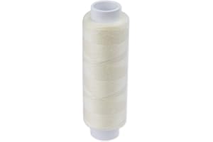 Hilo de Coser Resistente de Poliéster, Bobinas de Muchos Colores, Para Costura a Mano o a Máquinas, Bobinas de 200 m, Fabricado en Europa por Pasmanta desde 1953 (5611 -Crema)