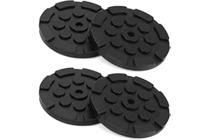 QWORK® 4er Set Gummiteller Gummiauflage Ø120mm für Wagenheber und Hebebühne - Schützt Auto vor Kratzen