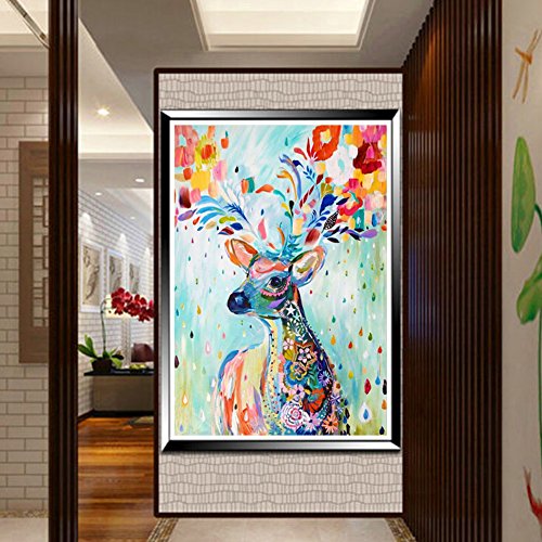 Amazingdeal365 Motiv-süße Reh 5D DIY Diamond Stickerei Malerei Kreuzstich für Balkon,Terasse,Café,Kinderzimmer,Wohnzimmer, Schlafzimmer, Arbeitszimmer usw. - 2