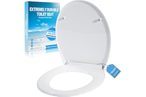 TPSOJJY Toilettendeckel mit Absenkautomatik,WC Sitz Quick Release Funktion und Softclose-Einfache Montage Klodeckel aus Upgradeplast Toilettensitz,Antibakteriell,bis 250 kg,Abnehmbar,Klobrille Oval