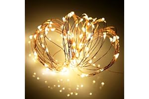 SONGNASS Guirlandes lumineuses à LED,3M 30 LED, Blanc chaud couleur, Guirlande en Cuivre,Decoration pour Chambre Noël Mariage Fête Anniversaire Jardin