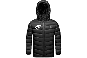 ALLENCE Veste Chauffante Enfant Garçons et Filles -Manteau Doudoune Chauffant Enfants-3 Températures Réglables - Manches Longues - Gilet Chauffant avec Zips Vêtement Lavable Doudoune Chasse Enfants Hiver