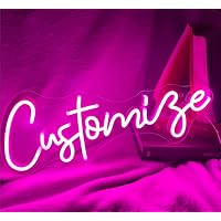 Enseigne Néon Personnalisable LED - Custom Nom/Logo - Décoration Murale Chambre, Bar, Mariage - Multicolore