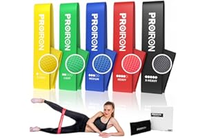 PROIRON Bandas Elasticas de Fitness/Bandas de Resistencia, Cintas Elásticas Fitness y Musculación, con Guía de Ejercicios y Bolsa Almacenamiento