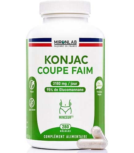 Gélules Konjac Pur Nutrition-Pro – 120 Gélules – Modérateur D'Appétit – Validité 12/2026
