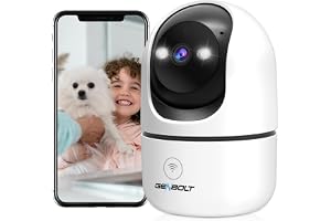 GENBOLT WiFi Övervakningskamera inomhus 360° IP Säkerhetskamera med