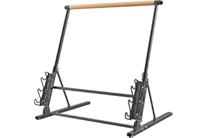 Kipika Wall Mounted Traditional Solid Wood Ballet Barre System, Stretch/Dance Bar for Home Workout Dance Equipment, Durable Metal Support