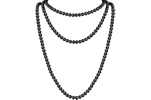 Hicarer 69 Inch Pearls Necklace Long Faux Pearls Layered Strand Necklace for Women Girls