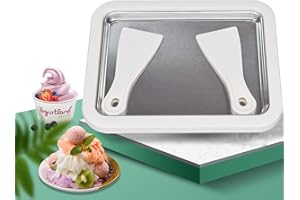 longziming Piatto di ghiaccio arrotolato, Ice roll piatto, Mini macchina per yogurt fritto macchina per gelato di frutta arrotolata non scollegata fatta in casa lastra di ghiaccio alla frutta per