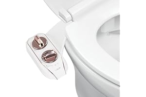LUXE Bidet NEO 120 Plus – Nur patentierter Bidet-Aufsatz für WC-Sitz, innovative Scharniere zum Reinigen, Einschieben, einfache Installation, fortschrittliche 360°-Selbstreinigung, Einzeldüse,