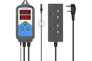 Inkbird ITC-306T Aquarium Heater Thermostat Temperature Controller Fish Tank Heater Thermostat with Dual Heating Control/Dual Time Cycle Setting/Submersible Probe, 100~240V