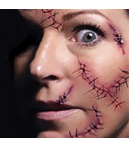 Omabeta Autocollant De Tatouage De Cicatrice De Zombie 7pcs Autocollant