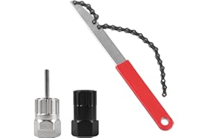 WangLaoWu Bicz łańcuchowy z narzędziem do usuwania zębnika, narzędzie do demontażu kasety rowerowej, bicz łańcuchowy i ściągacz kasety do 7, 8, 9, 10, 11, 12 prędkości