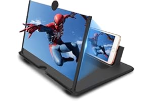 Textiluxe Amplificador Pantalla movil 16 Pulgadas, Lupa para teléfono Inteligente 3D HD, Anti-Azul, Plegable, Adecuado para con Todos los Smartphones