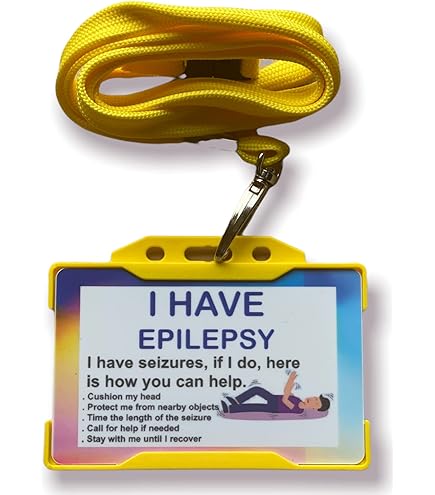 Epilepsy Personalised Printed Metal ID Card/Wallet Insert Lanyard