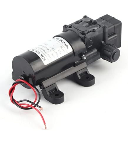 VerRich - Bomba de diafragma, bomba de agua de 12 V, 70 W, 6 A, bomba rociadora autocebante inteligente de 6 L/min 0.9MPA 131 PSI para caravana, cámper, barco, jardín
