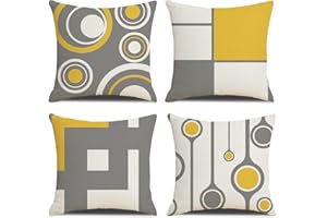 MYCDXE Fodere per cuscini 50x50cm Fodere per cuscini 20x20 pollici Federe per cuscini decorativi in lino Protezioni con cerniera invisibile per divano Divano Sedia per auto