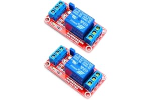 Hailege 2 szt. DC 24 V 1-kanałowy moduł przekaźnika z izolacją OPTO Support High or Low Level Trigger