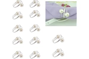 MTSOONING 10Pcs Silber Perle Serviette Schnalle Hoop Serviettenringe Serviettenhalter für Hochzeit Hotel Tisch Dekoration