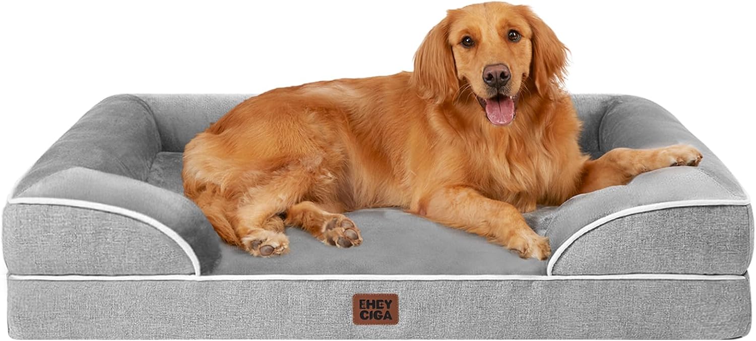 Qualité de Fabrication & Durabilité : EHEYCIGA Cama Perro Extra Grande 112x81x16cm