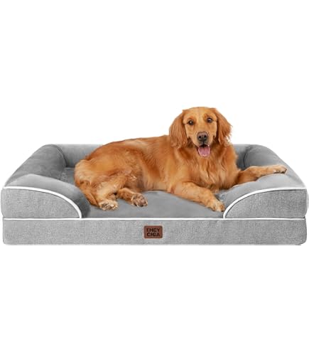 WATANIYA Orthopädisches Hundebett – Mit Memory-Schaum & Kühlender Gel-Matratze, Wasserdicht, Waschbar, Für Große Hunde