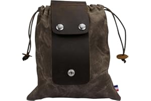 ZHAOCO Custodia per Foraggiamento in Tela per Escursionismo, Borsa per Foraggiamento Pieghevole in Tela Cerata Con Coulisse per Escursioni Campeggio All'aperto