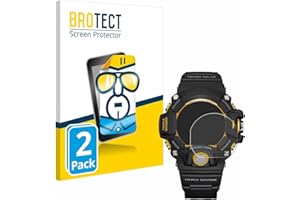 BROTECT Protector Pantalla para Casio G-Shock GW-9400Y-1 Protector Transparente (2 Unidades) Anti-Huellas