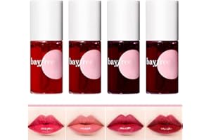 OHSN Lip Tint Water Tint Korean Cheek Tint Tinta Labbra 4pcs Macchia Labbra Tinta per Labbra e Guance Macchia Tinta Labbra per Macchie di Labbra Rossetto Liquido Lipstick Waterproof Aqua Lip Stain Durata