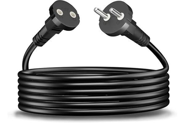 FEDUS 3m Long 18AWG Heavy Duty Male to Female 2 Pin Power Extension Cord Wire, 10amp Indoor Outdoor Power Cord Extension Electrical Extender Power Cable for appliances, Electronics, and Power Tools