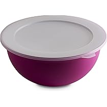 Omada Design Ciotola Cucina Con coperchio da 0,5 lt,in Plastica, Resistente, in Microban