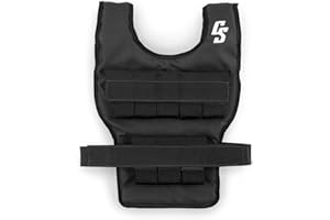 Capital Sports Monstervest - Giubbotto Zavorrato con Peso, Gilet Zavorrato, Allenamento Forza e Resistenza, Pesi Metallici Rimovibili, Cinta in Nylon Regolabile, Morbida Imbottitura