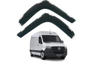 AIRFLUX Set di 2 deflettori d'aria compatibili con modelli MERCEDES-BENZ SPRINTER 2019 2020 2021 2022 2023 2024 2025.