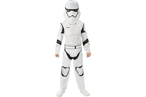 RUBIE'S Lucas Rubies - Star Wars Officiel - Costume Stormtrooper - Taille 7-8 Ans - Déguisement Classique Enfant pour Jeunes Recrues Impériales - Combinaison et Masque - pour Hallowwen, Carnaval Halloween