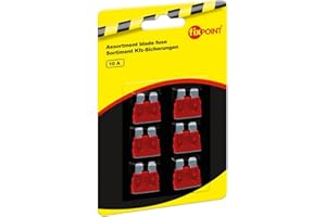 Fixpoint 20382 Kfz-Sicherungssortiment, 10 A, Rot (6-er pack)