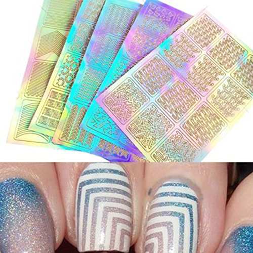 Blue Vessel 1pc Nagelaufkleber Vinyls Nail Art Maniküre Schablone DIY Stanzwerkzeuge Zufällig - 4