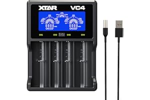 Xtar USB 4 Baie Chargeur pour Li-ION/Ni-MH (VC4 0,5 A/1 A)