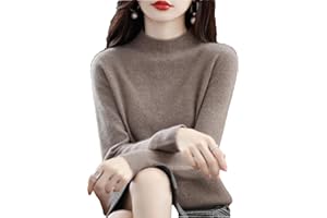 Zozogag Damen-Strickpullover Aus Merinowolle Und Kaschmir Mit Rollkragen, Langärmlig, Pullover, Oberteil