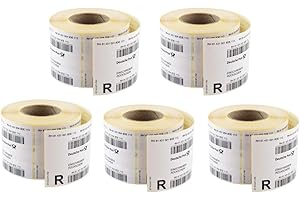 ‎BESTPLUG 5 Rollen Deutsche Post Einschreiben Eigenhändig-Rückschein Label, 500 Aufkleber je Rolle (insgesamt 2.500 Aufkleber)