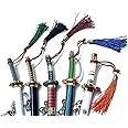 GULLI BULLI UNSHARPED Metal KATANA Keychain - Multicolor - (Any 1 Katana random color and design)