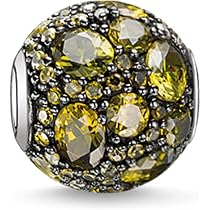 Thomas Sabo Bead 925 Sterlingsilber Vergoldet - Schmetterling Charm Mit Steinen, Ca. 1,1 Cm