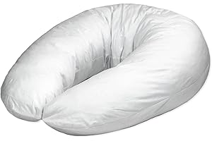Totsy Baby Coussin Rembourrage d'allaitement et de Grossesse Oreiller Femme Enceinte Coussin pour Dormir de maternité Allaitement XXL Blanc
