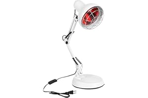 MENAYODA Infrarotlampe 150W, Rotlichtlampe Wärmelampe Infrarotlampe Infrarot-Lampe für Behandlung von Erkältungen und Muskelentspannung Heizlampe