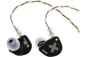 Linsoul SIMGOT EW300 1DD+1Planar+1PZT hybrydowy sterownik douszny, przewodowe słuchawki douszne IEM, słuchawki douszne do gier z odłączanymi dyszami, posrebrzany kabel OFC IEM (edycja HBB)