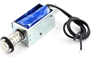UXCELL sourcingmap a14090600ux0086 Push Pull Spring Plunger DC Solenoid Electromagnet,12V, 1 Amp, 12W 25%, 5 mm, 40 g