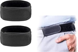 Winnsell 2Pcs No Buckle Belt, No Buckle Belts For Men Elastic Belt Adjustable Waist Belt Invisible Waist Tightener Lazy Adjustable Belt For Jeans Pants Cuffs Wristband (H)