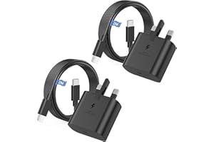 Samsung Charger, Samsung USB C Fast Plug and Long Cable 2M USBC to Type C Charging Lead for Galaxy S26 S25 S24 S23 S22 S21 S20 A17 A16 A15 A22 A23 A25 A26 A32 A33 A34 A35 A36 A53 A54 A55 A56, 2Pack
