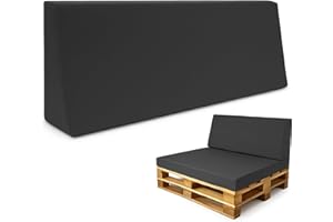 ‎AMAZINGGIRL Amazinggirl Palettenkissen Outdoor Europaletten Rückenkissen 120x40 cm - Schaumstoff Sitzpolster für Paletten und Palettensofa Graphit