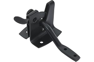 ALLEN & ALVAN A&A Auto Gate Latch - Premium Quality, Heavy Duty, Garden Gate Latch for Wooden Gates, Black Powder Coated, 1 Pack