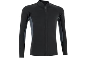 YDQUANI Combinaison de plongée 2 mm - Veste Thermique à Manches Longues - pour Homme et Femme - en Eau Libre - Natation en apnée - Surf