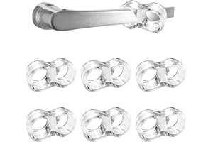 HAUSPROFI 6 Pièces Butée de Porte pour Poignées PVC/Petit Butoir Porte en Silicone/Stop Porte Non Toxique Transparent